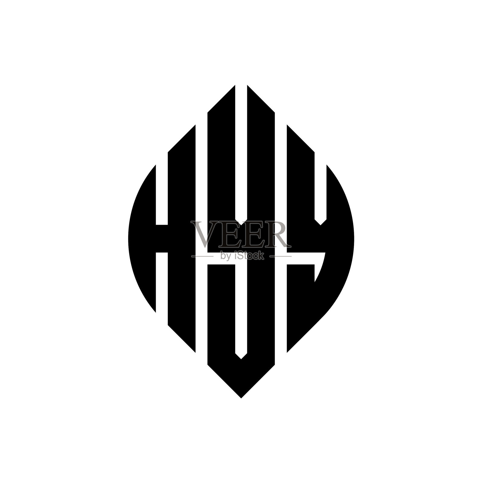 Hyy圆字母标志设计与圆和插画图片素材