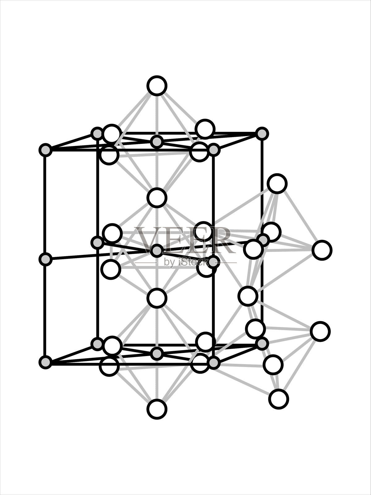 渗碳体的体积晶格插画图片素材