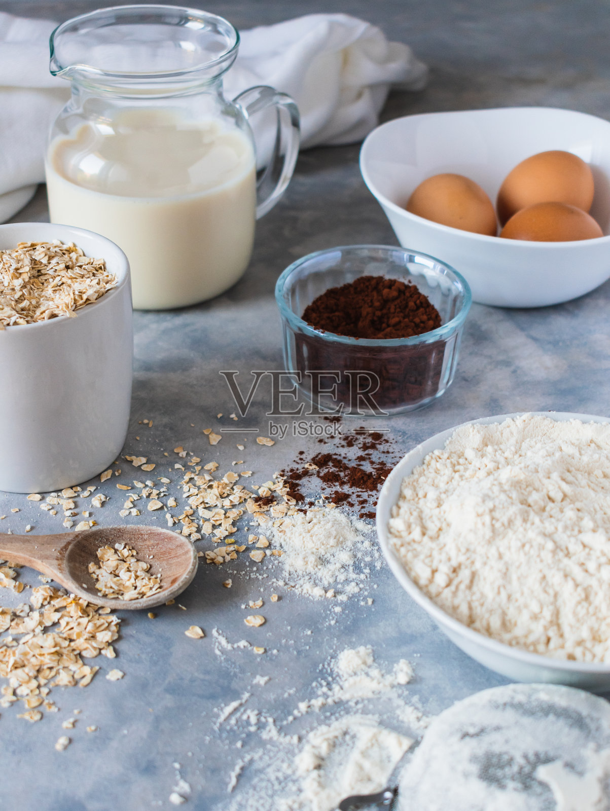 制作早餐食材照片摄影图片