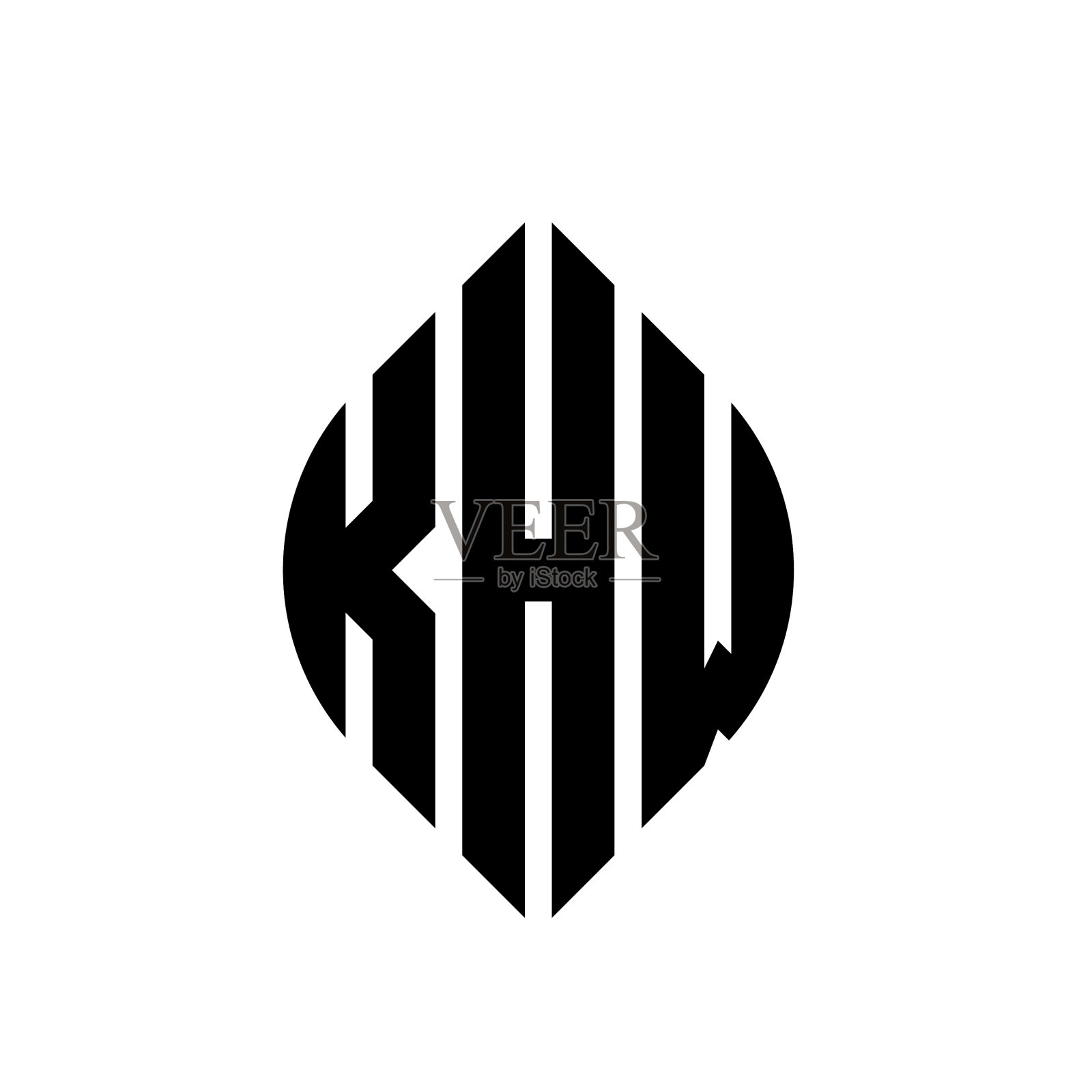 KHW圆字母标志设计用圆和插画图片素材