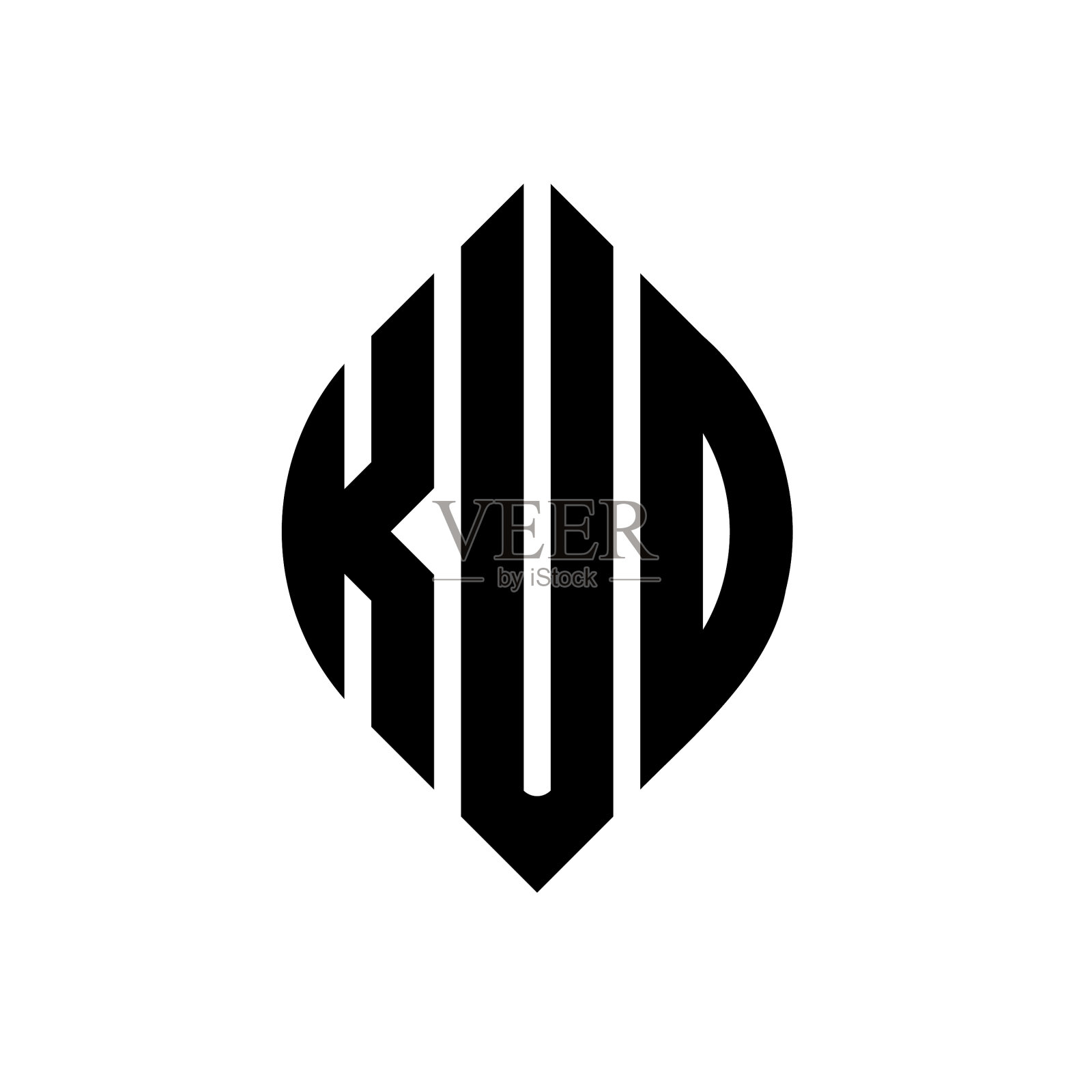 库德圆字母标志设计用圆和插画图片素材