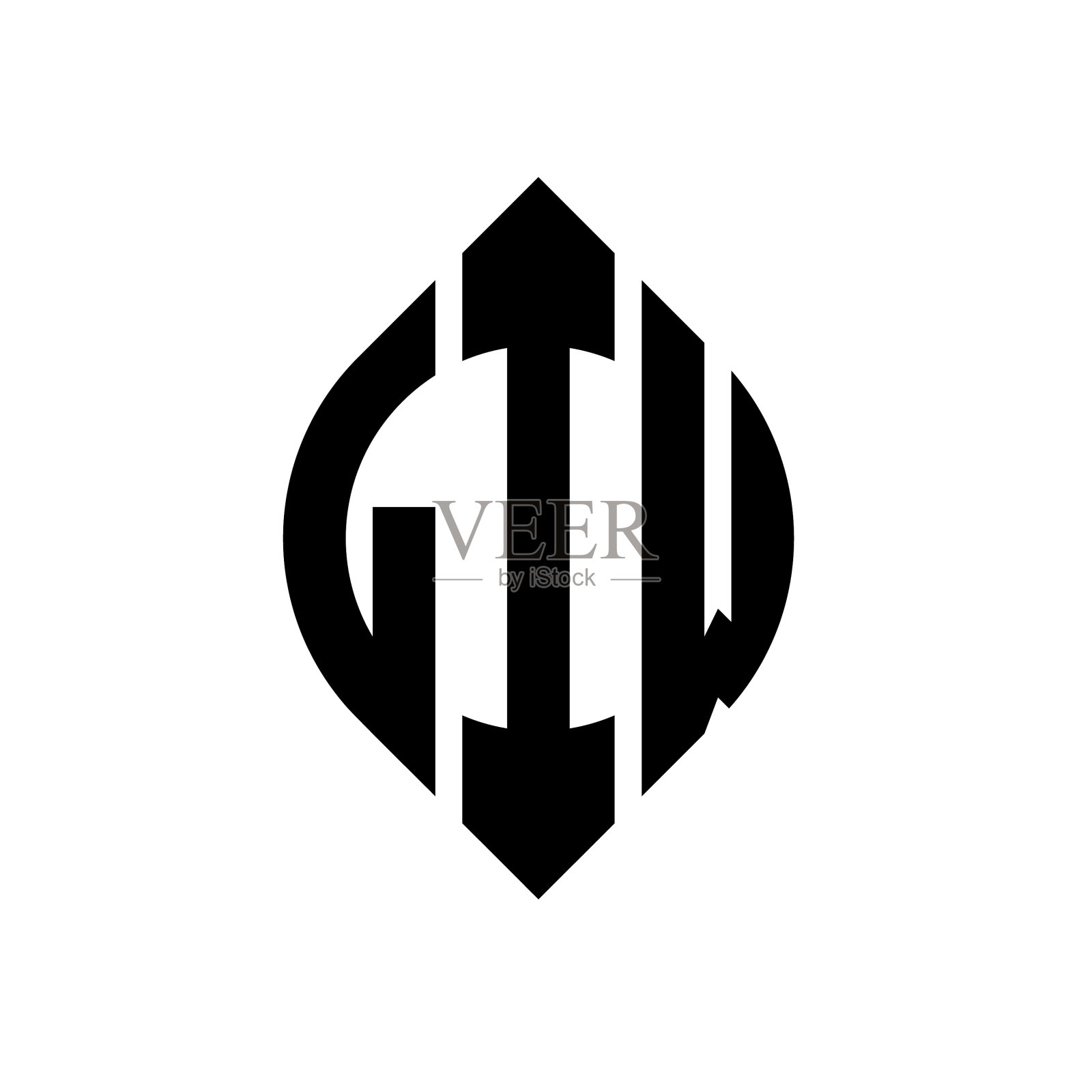 立圆字母标志设计用圆和插画图片素材