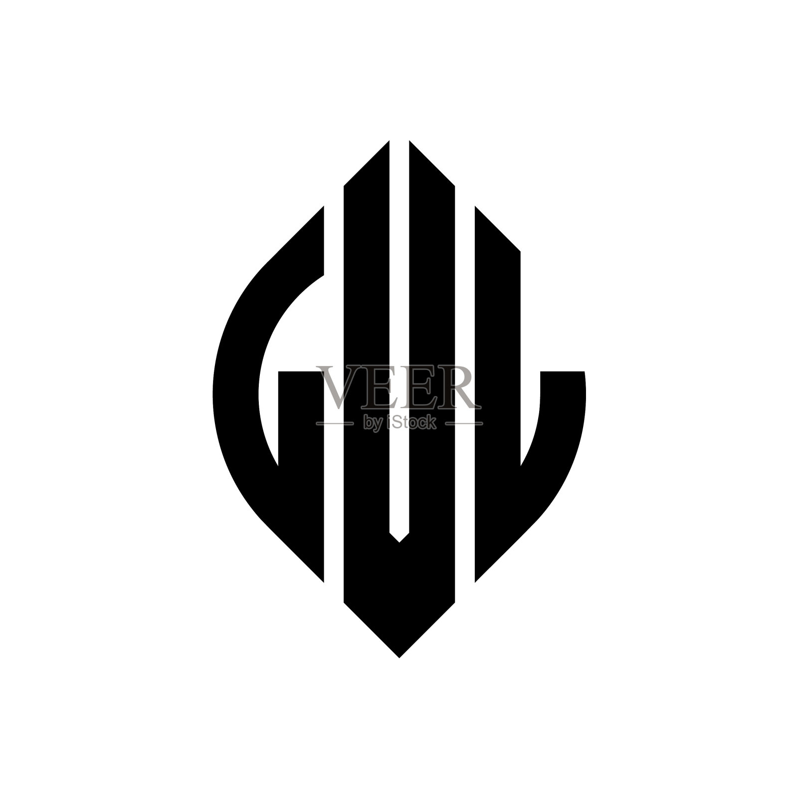 LVL圆形字母标志设计用圆形和插画图片素材