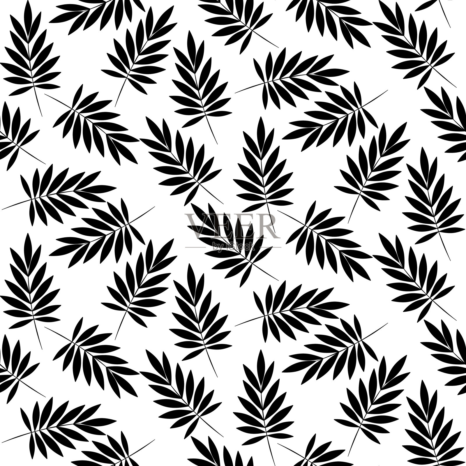 叶子无缝半滴模式插画图片素材