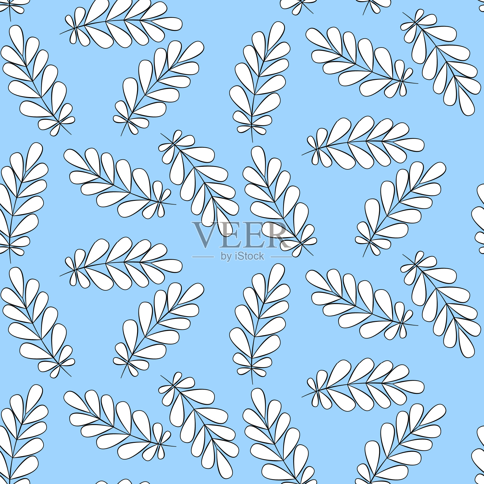 叶子无缝半滴图案插画图片素材