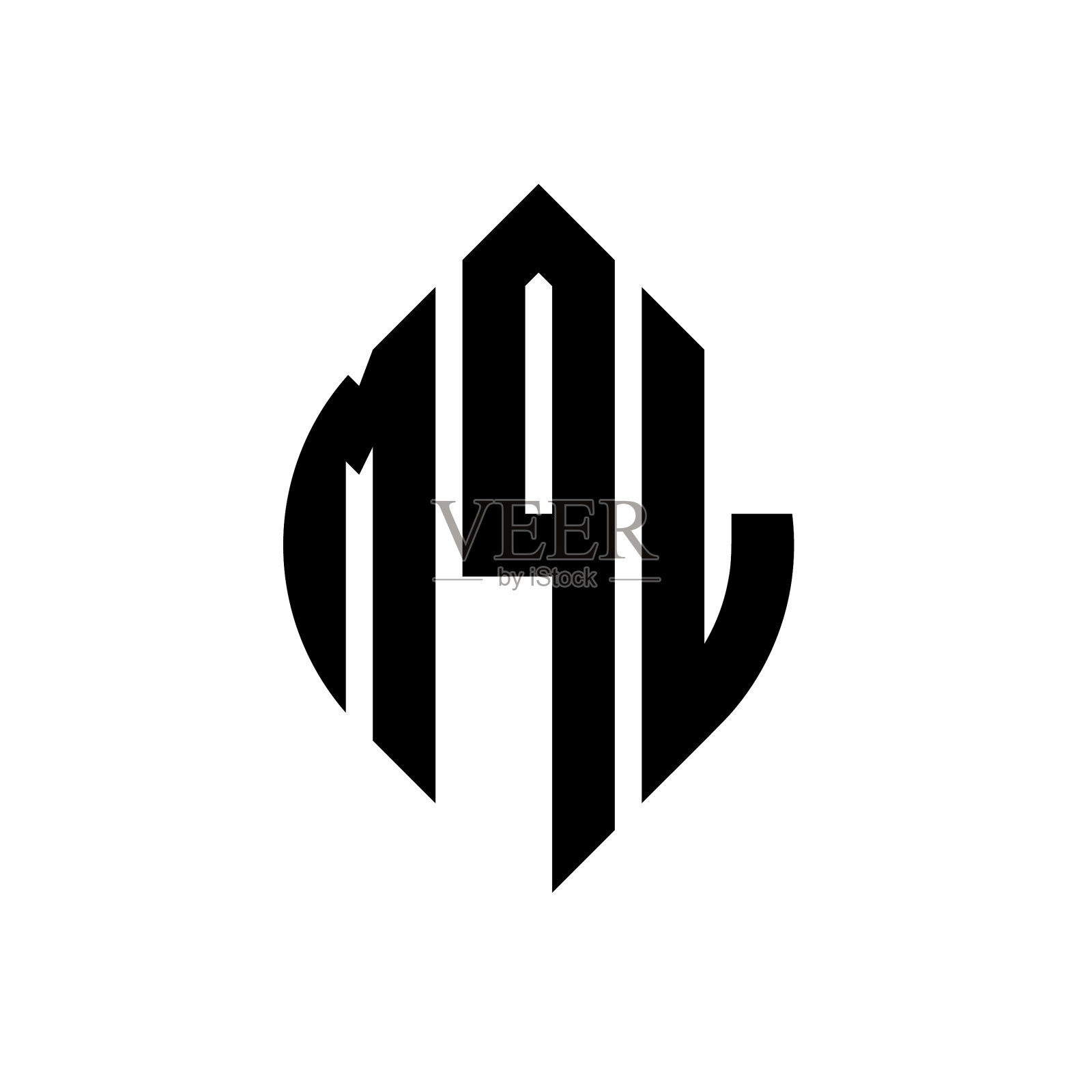 MQL圆形字母标志设计用圆形和插画图片素材