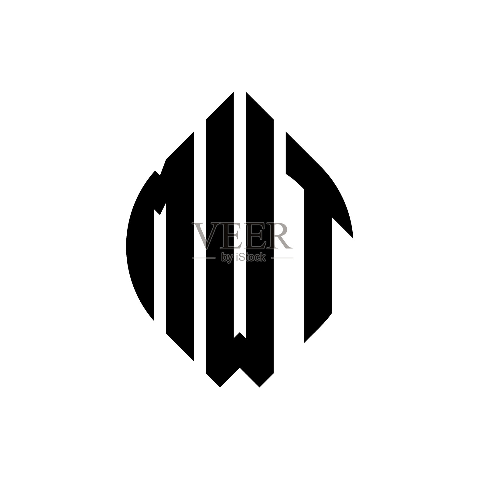 MWT圆形字母标志设计用圆形和插画图片素材