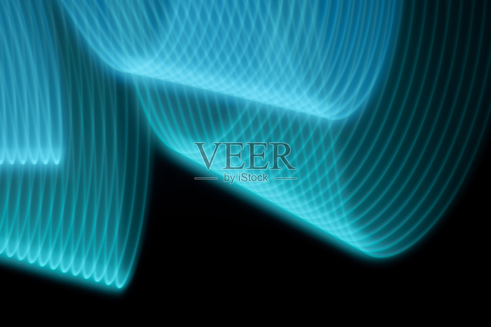 抽象的蓝色灯光痕迹绘画背景照片摄影图片