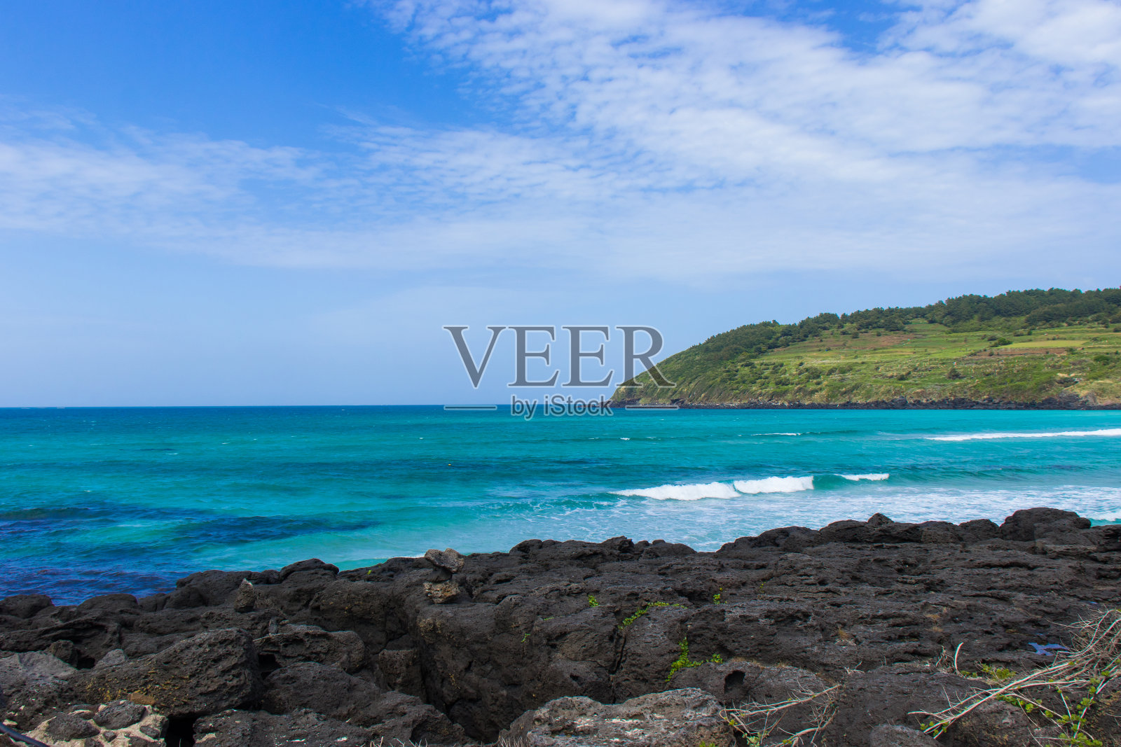 济州岛的美丽海景。照片摄影图片