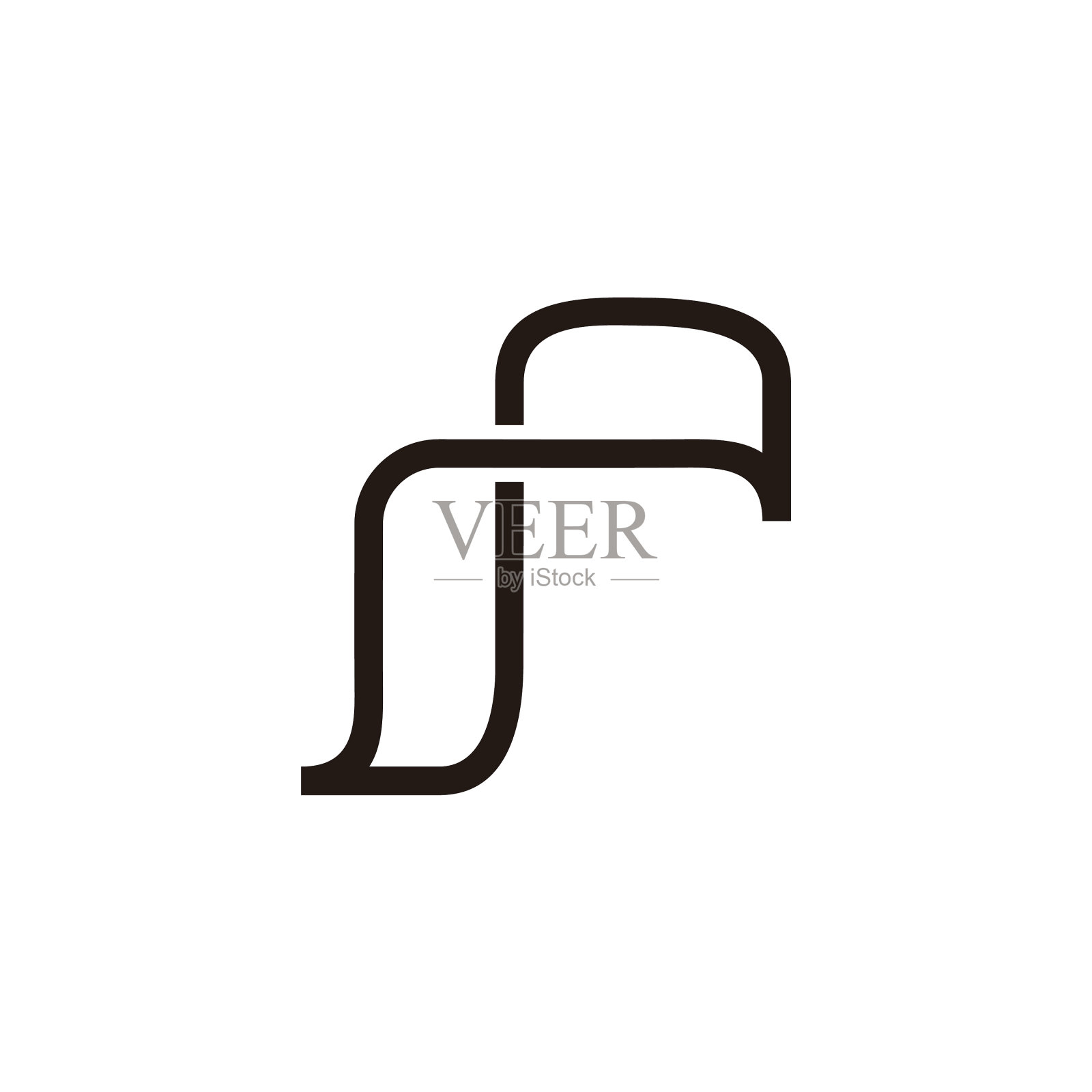 字母无限线性曲线几何简单设计元素图片