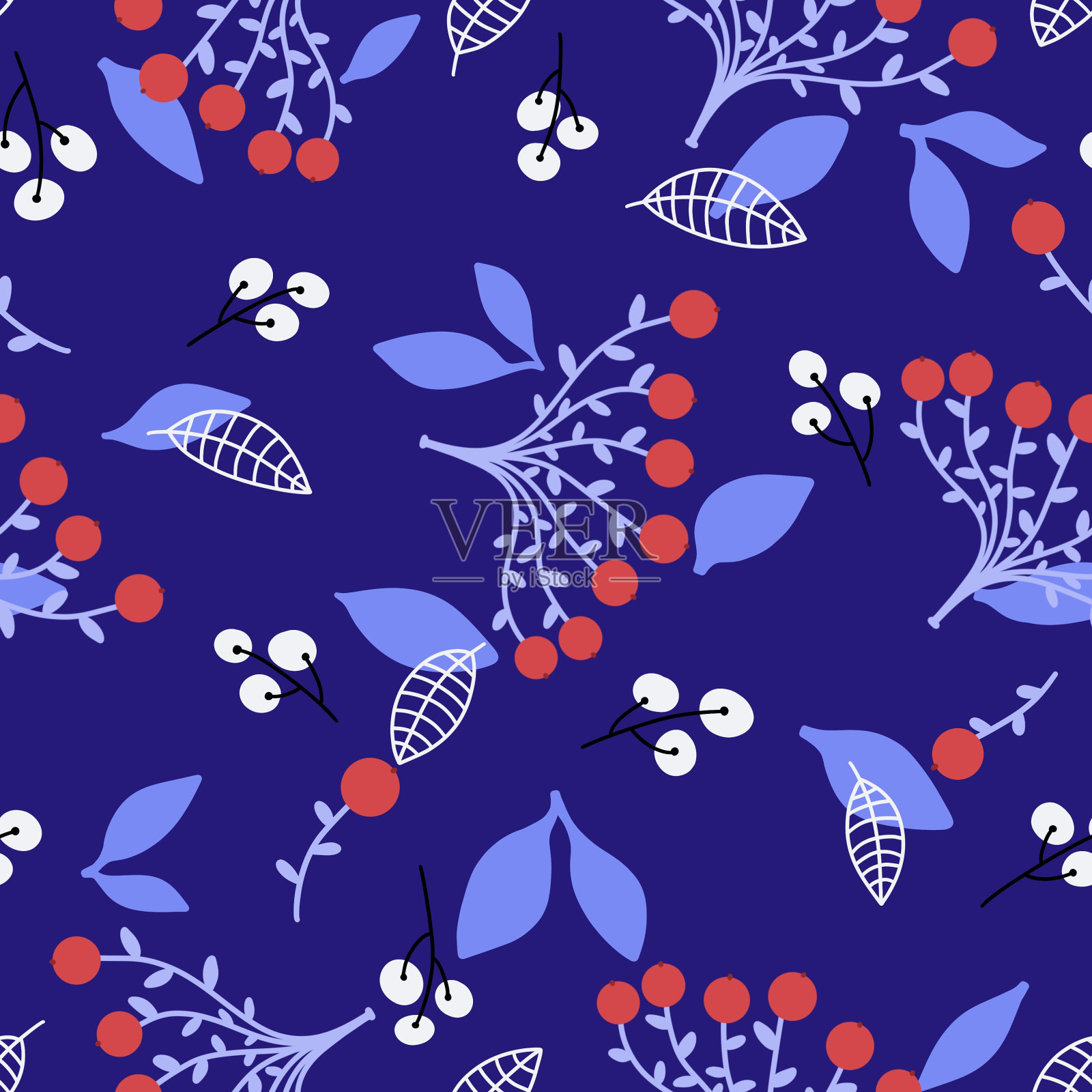 花无缝图案的织物和包装纸插画图片素材