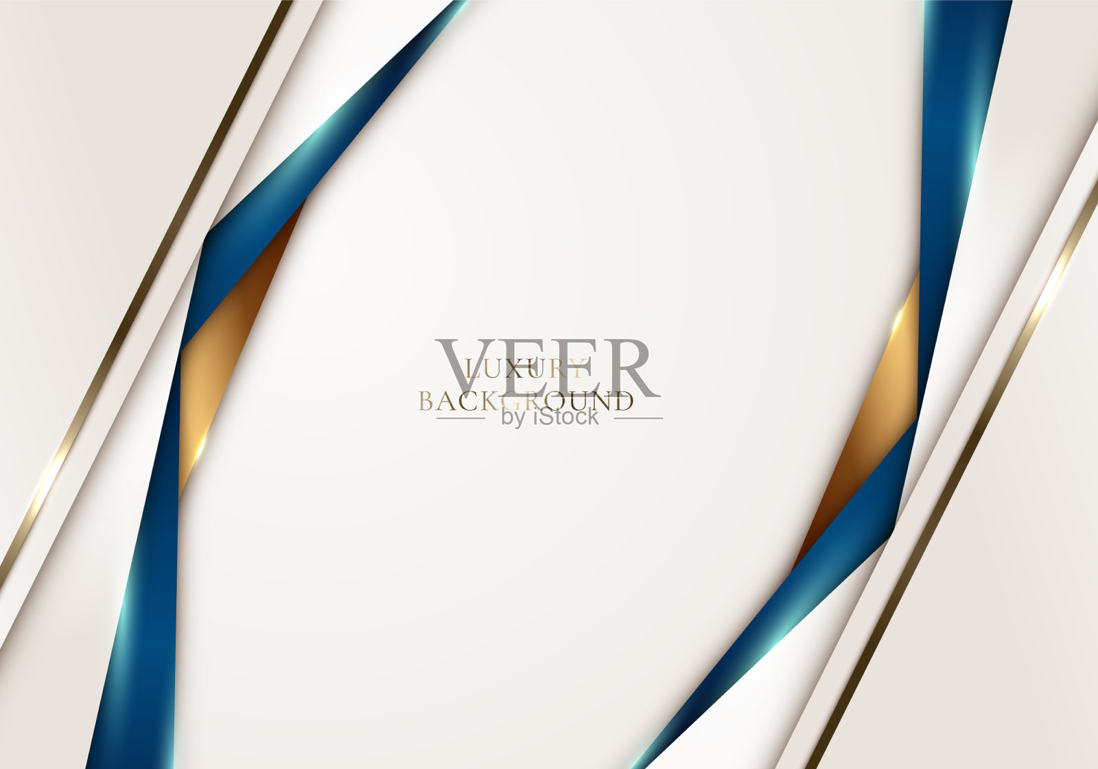 3d现代豪华模板设计白色蓝色插画图片素材