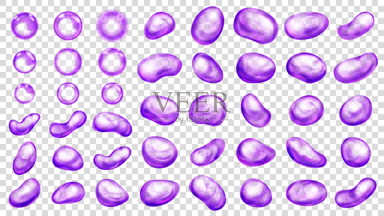 半透明的水滴插画图片素材