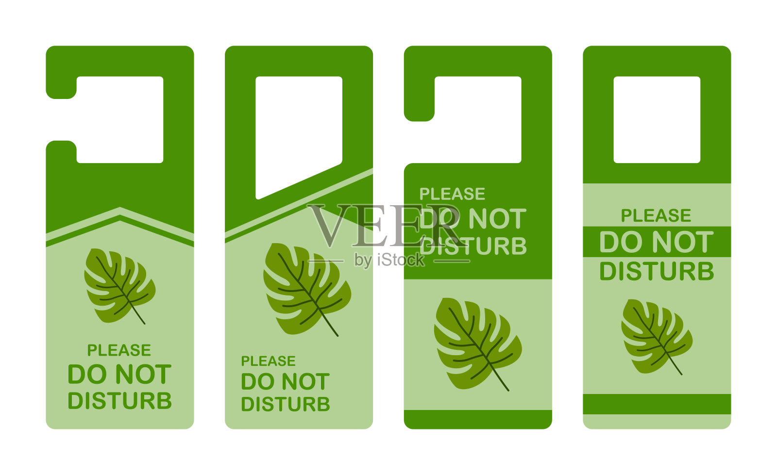 酒店衣架与Monstera签约插画图片素材