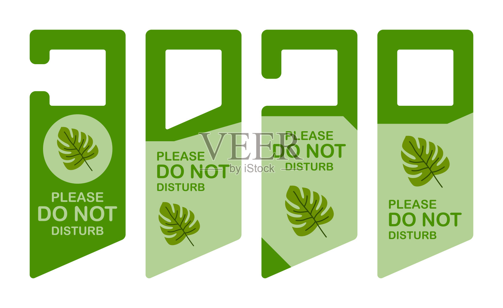 酒店衣架与Monstera签约插画图片素材