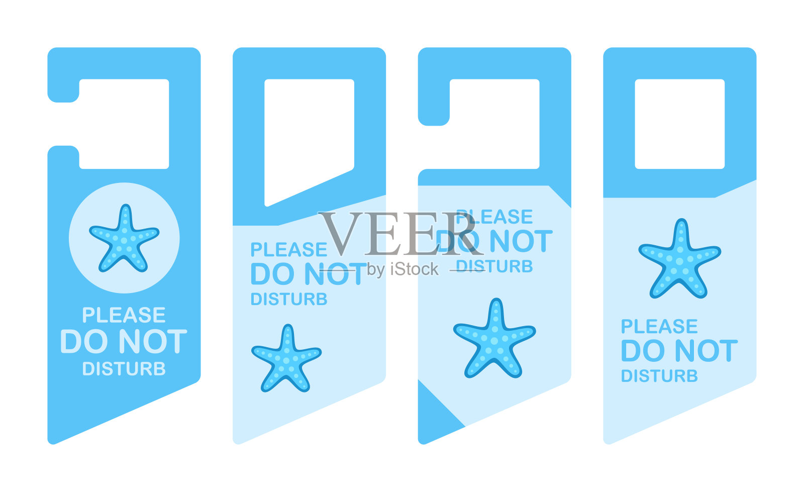 酒店衣架上有海星标志插画图片素材