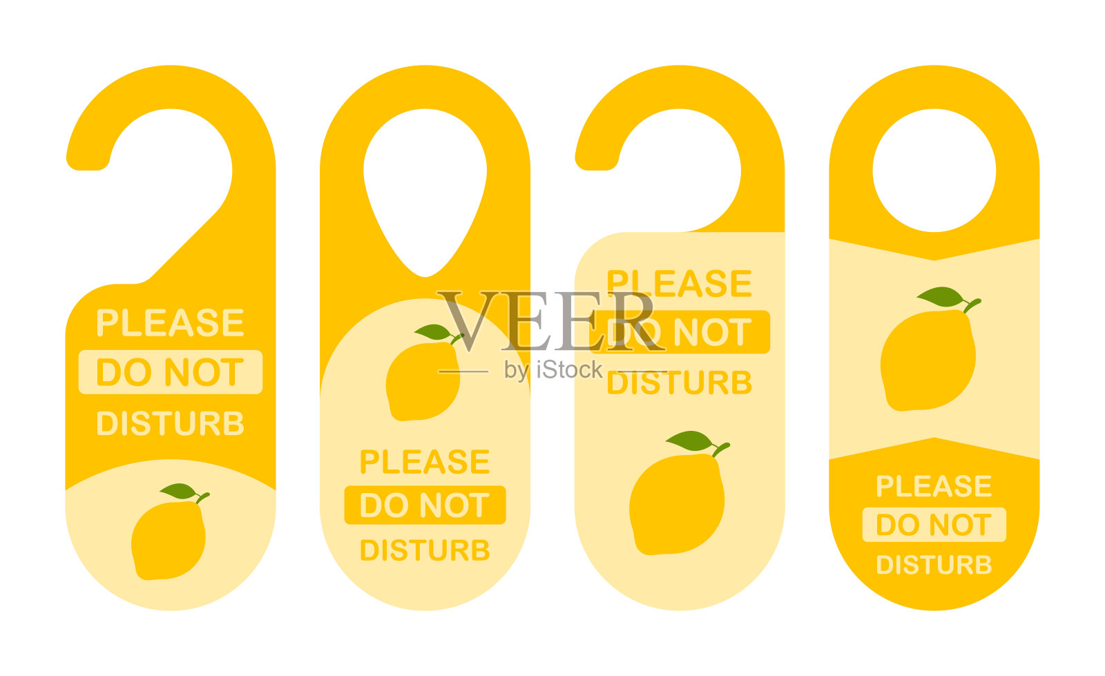 酒店衣架与柠檬签约插画图片素材