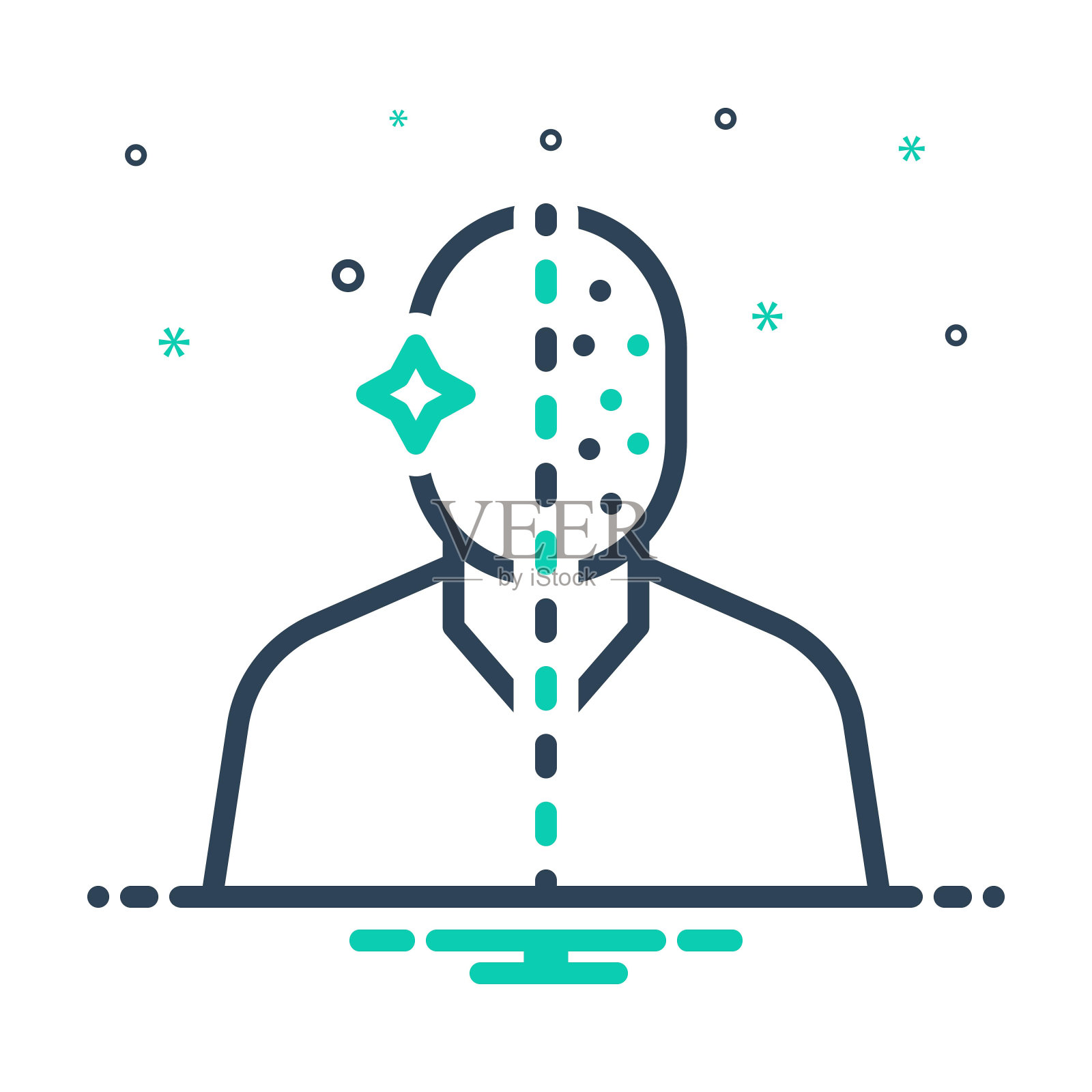 粉刺黑头插画图片素材