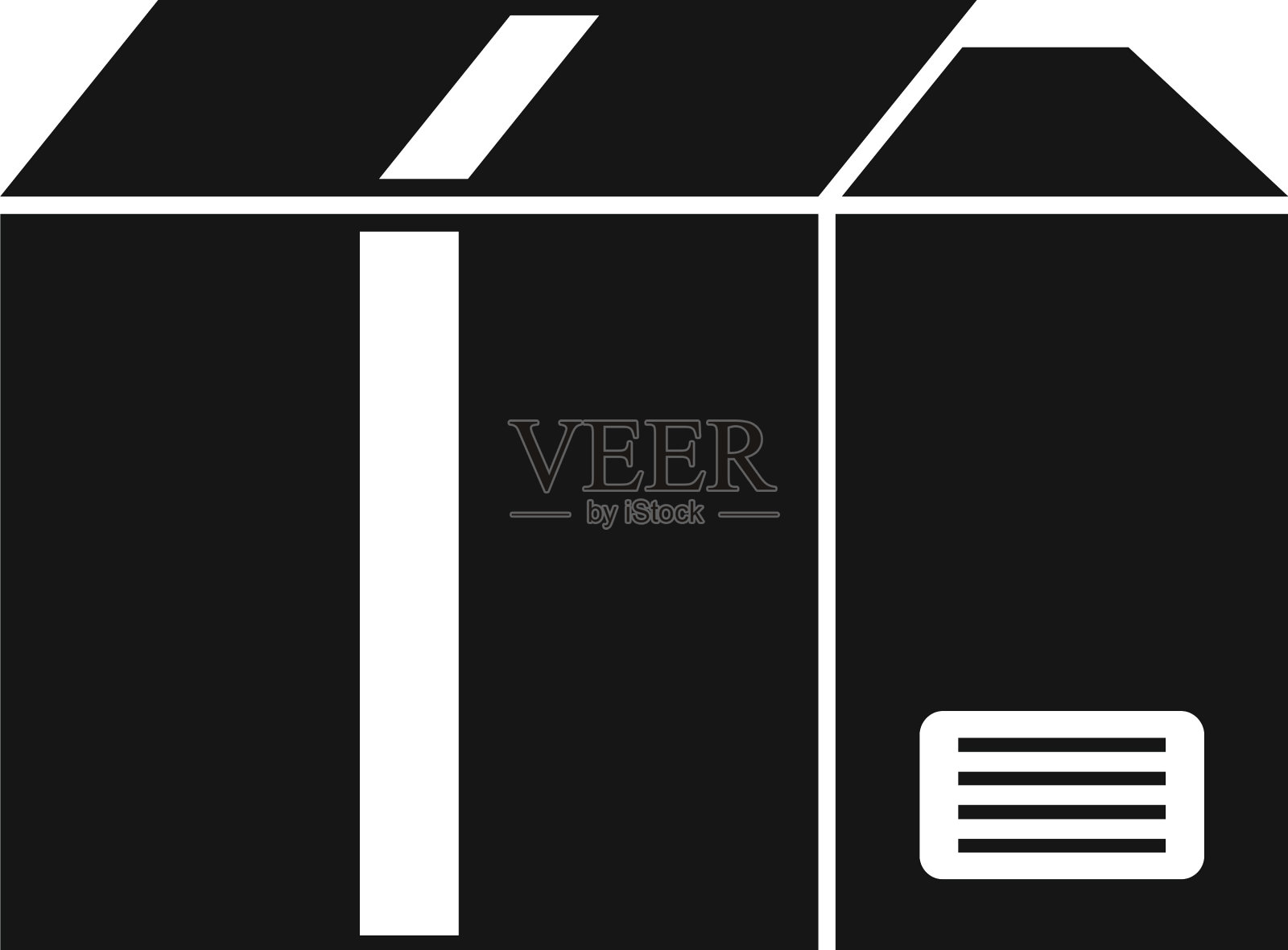 纸盒图标简单送货包裹图标素材