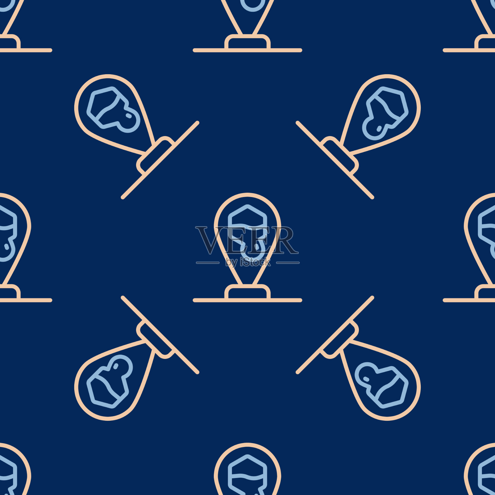 线蜂窝蜂位置地图引脚指针图标插画图片素材