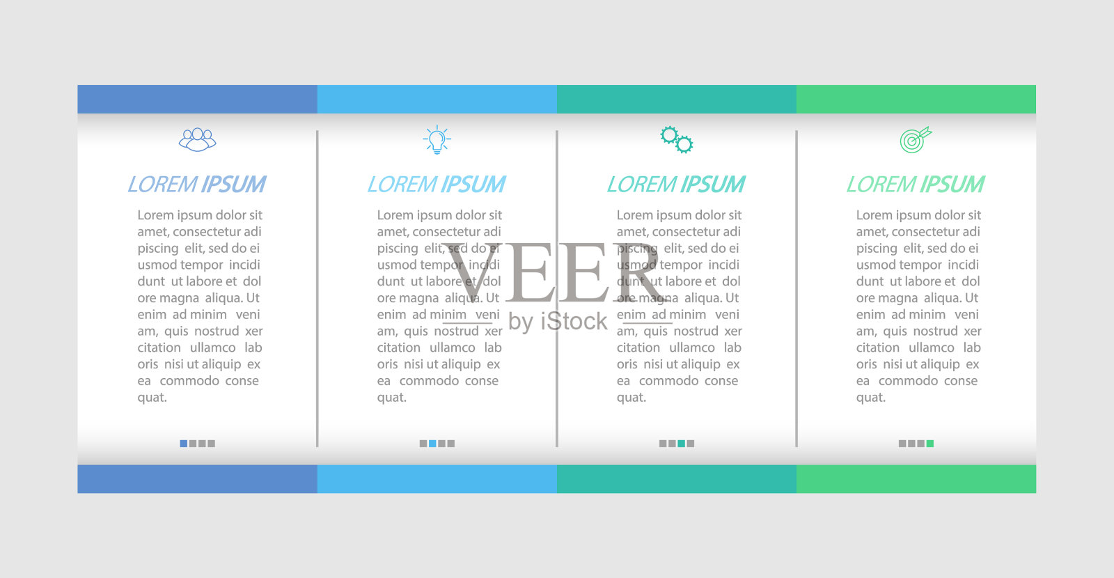 4个发展改进或培训阶段插画图片素材