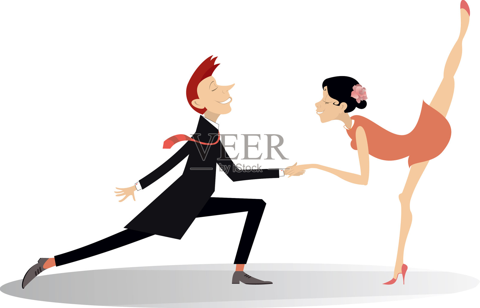 跳舞的年轻夫妇设计元素图片