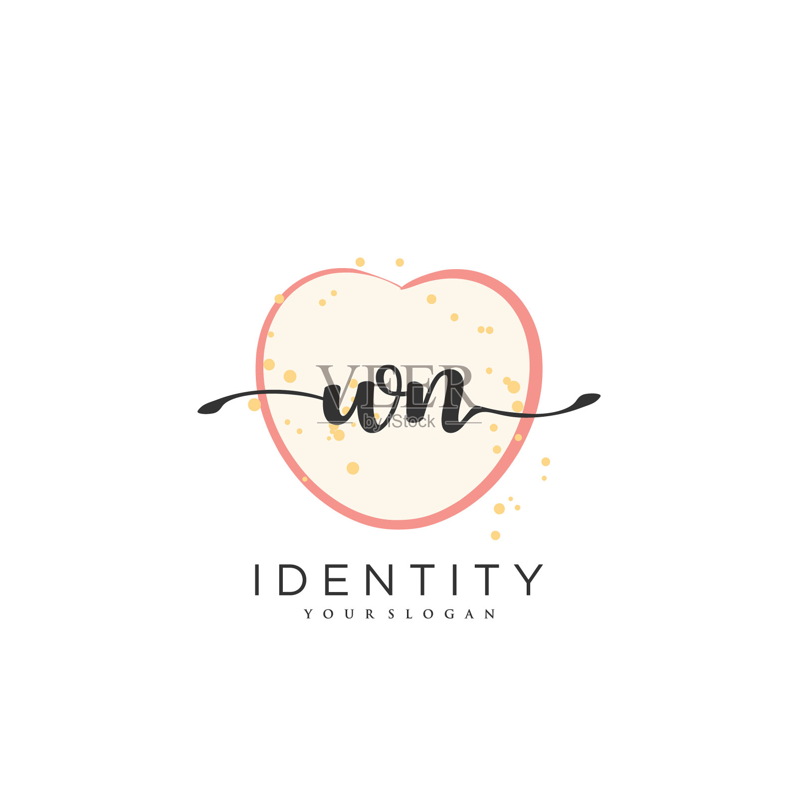 Wn手写婚礼标志初始签名插画图片素材