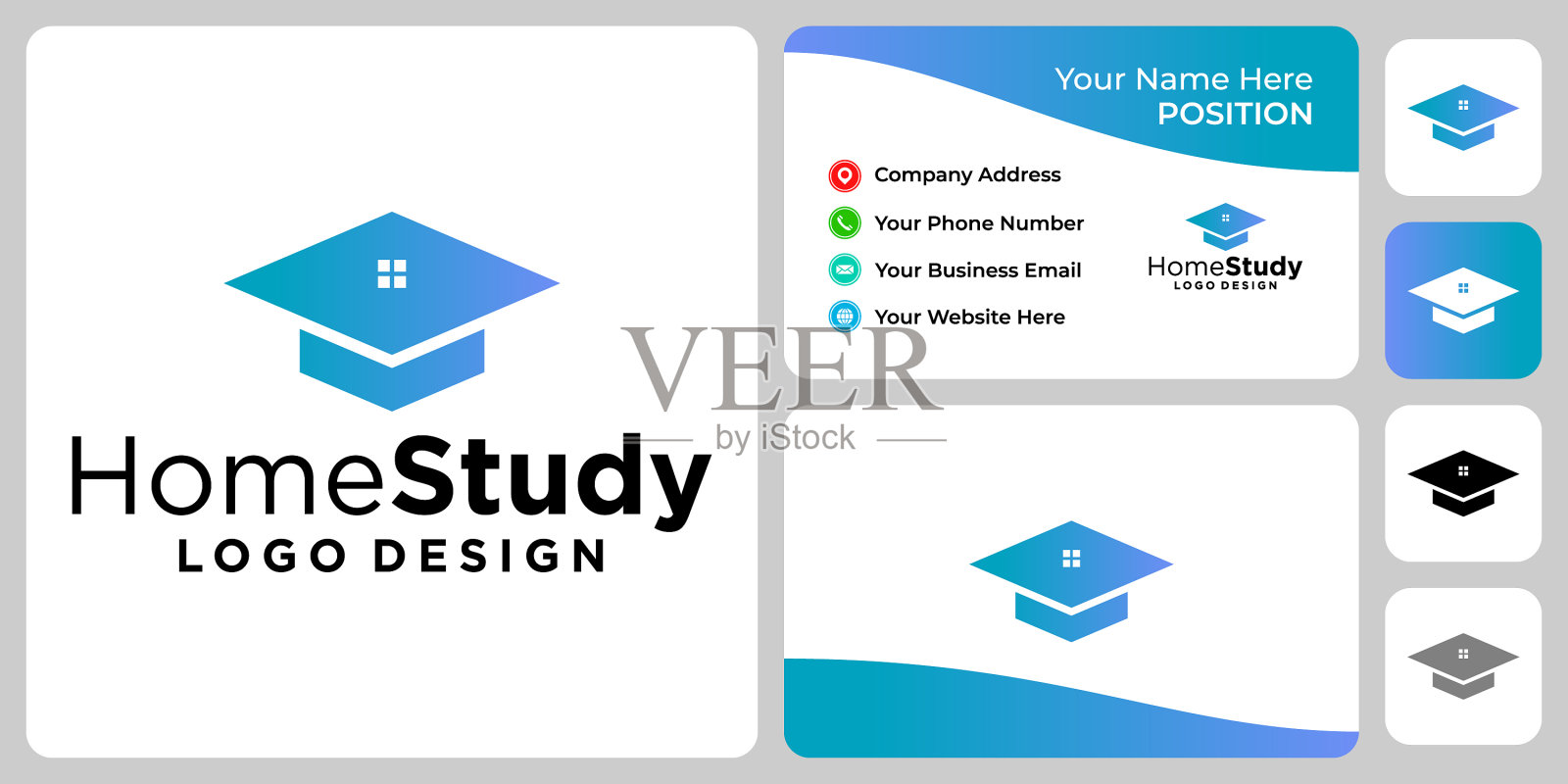 国内研究标志插画图片素材