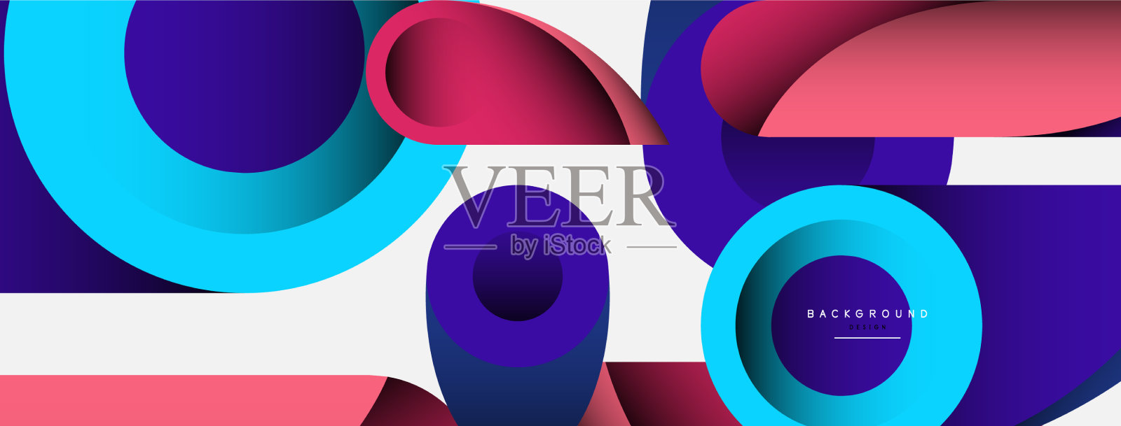 抽象背景最小几何圆和插画图片素材