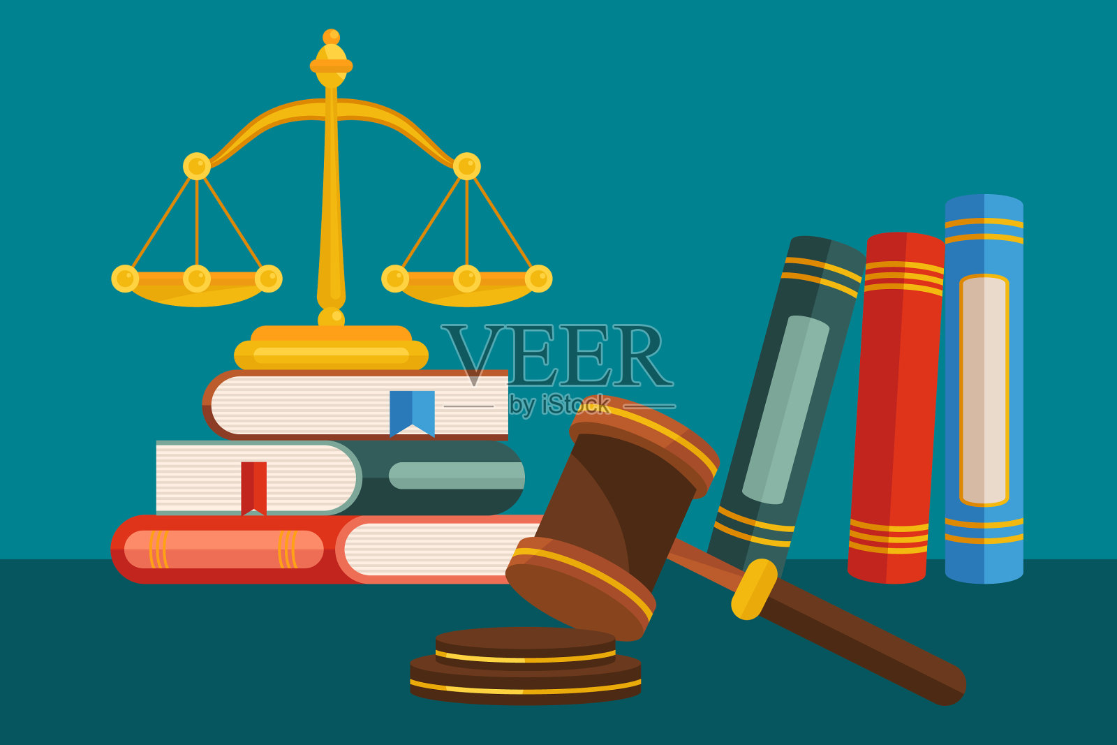 平律师一天插画图片素材