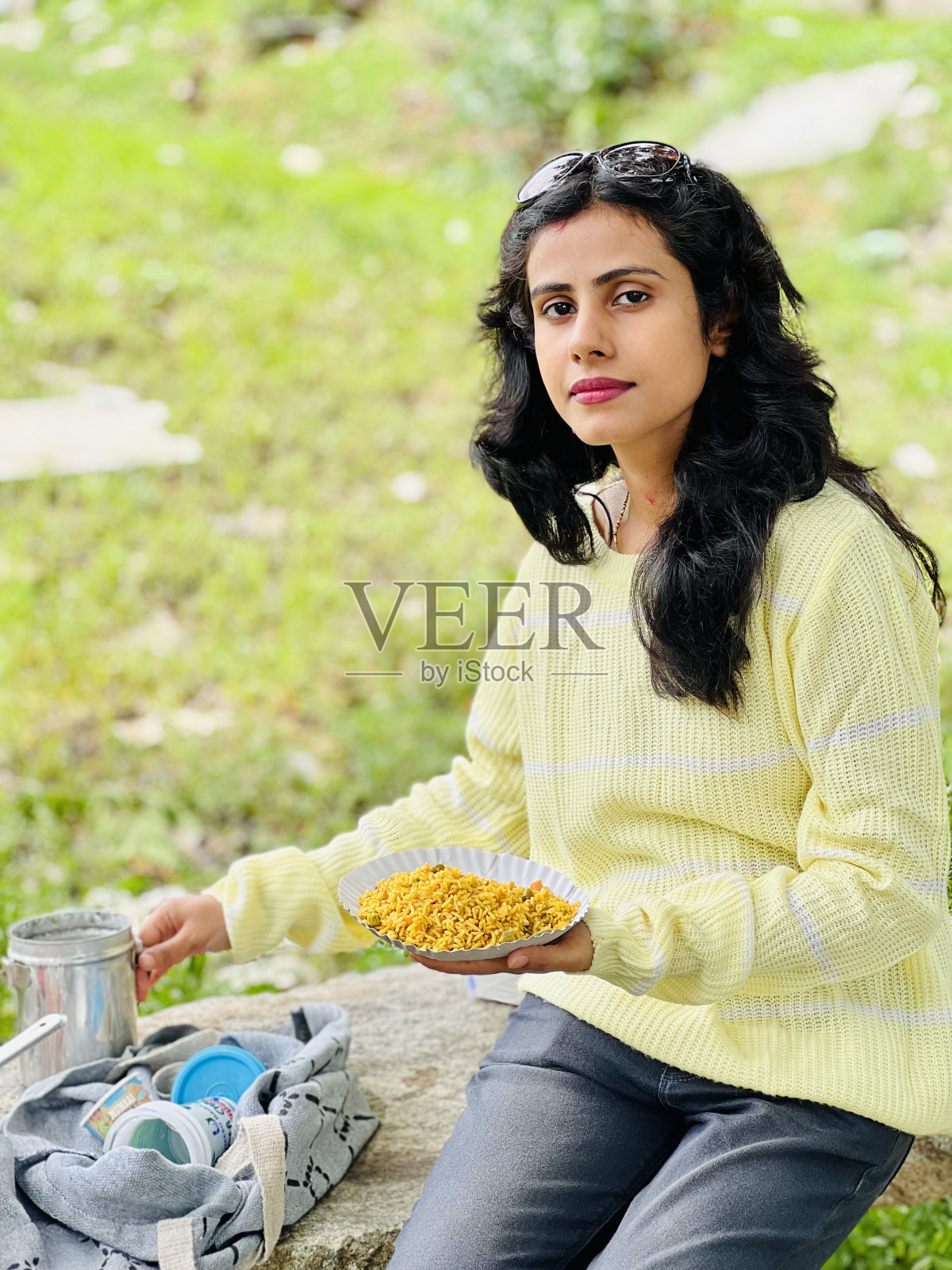 户外野餐照片摄影图片