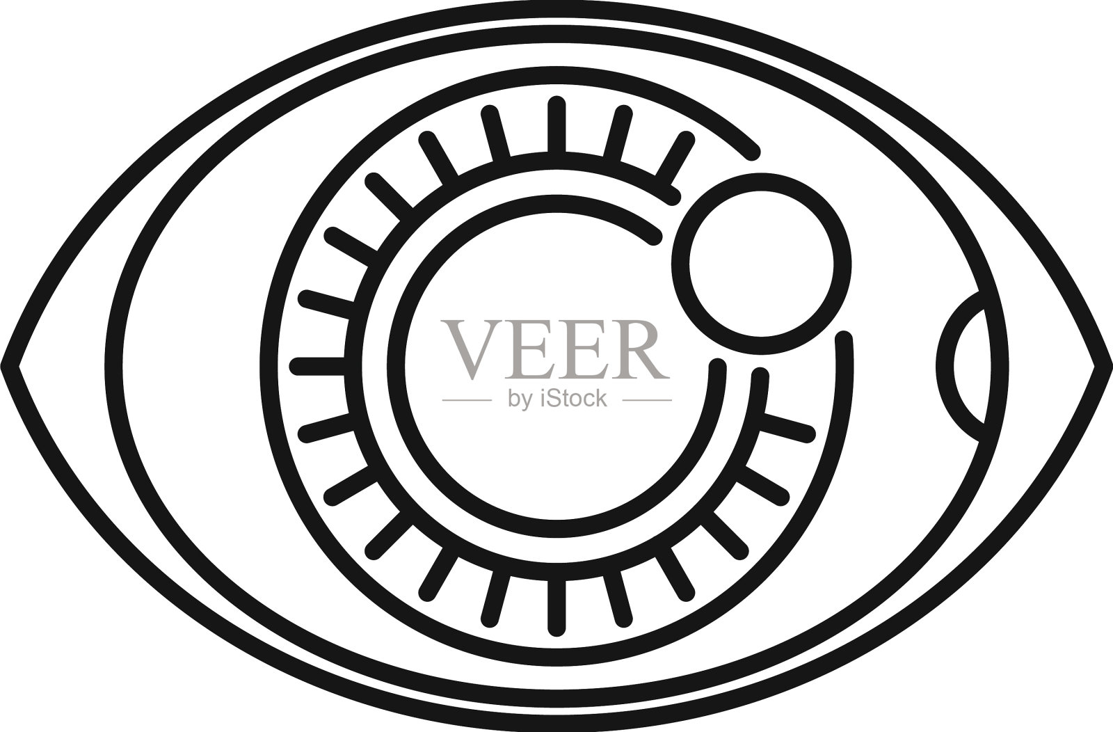 眼睛看图标轮廓视线图标素材