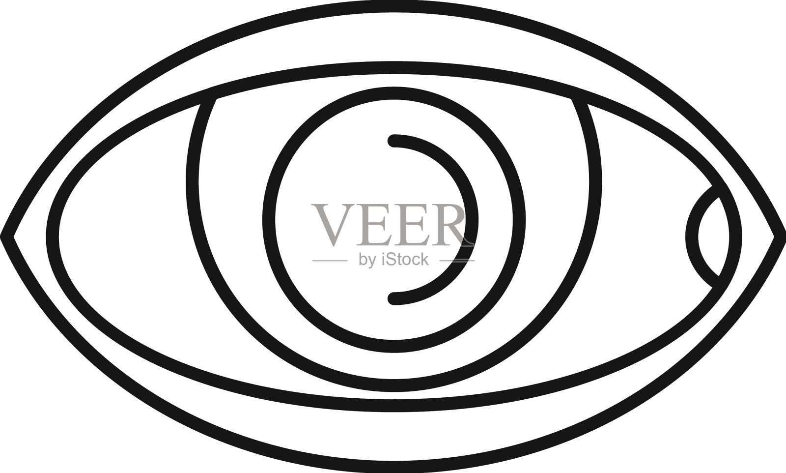 悲伤的眼睛图标轮廓看视觉图标素材