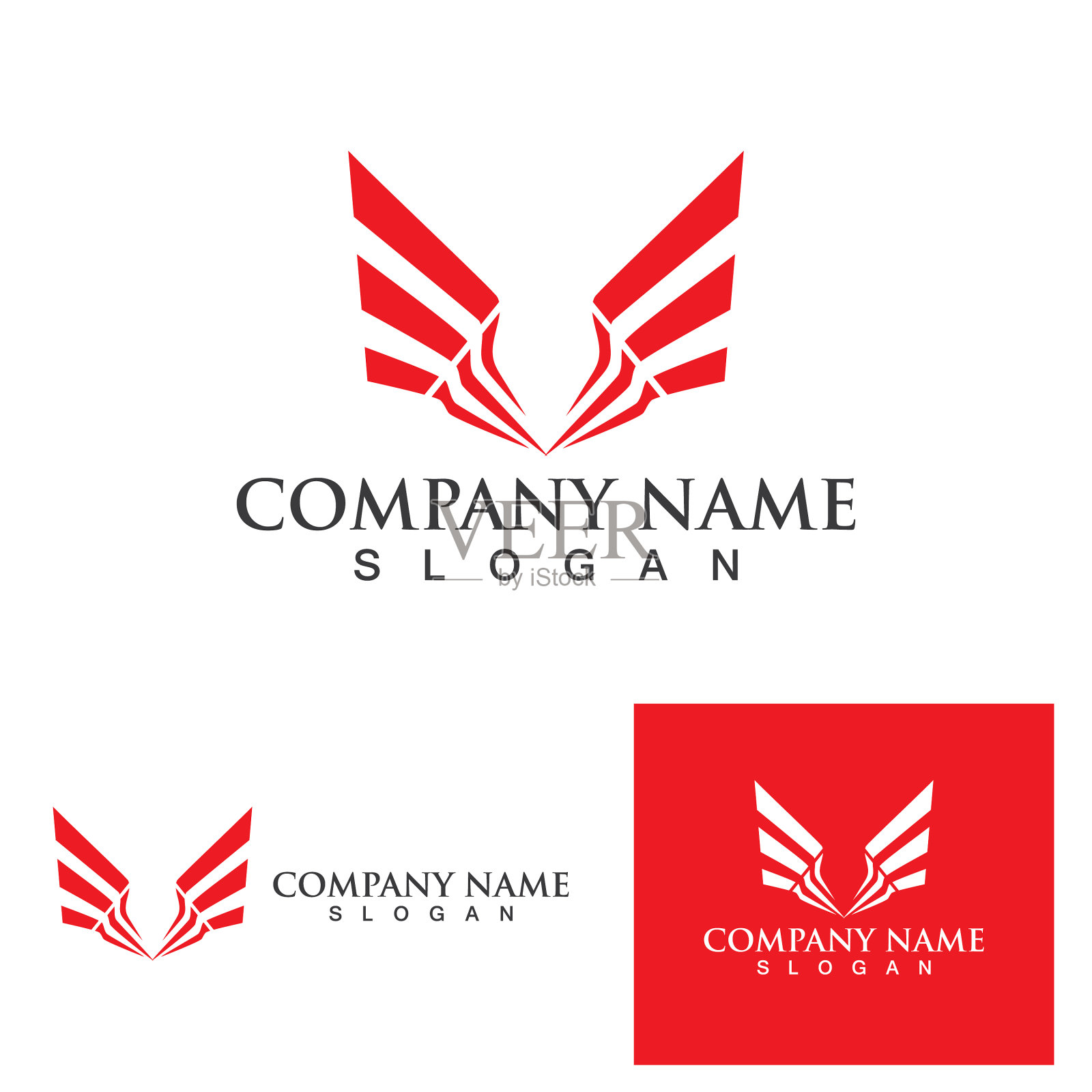 翼鸟猎鹰标志和符号eps10插画图片素材