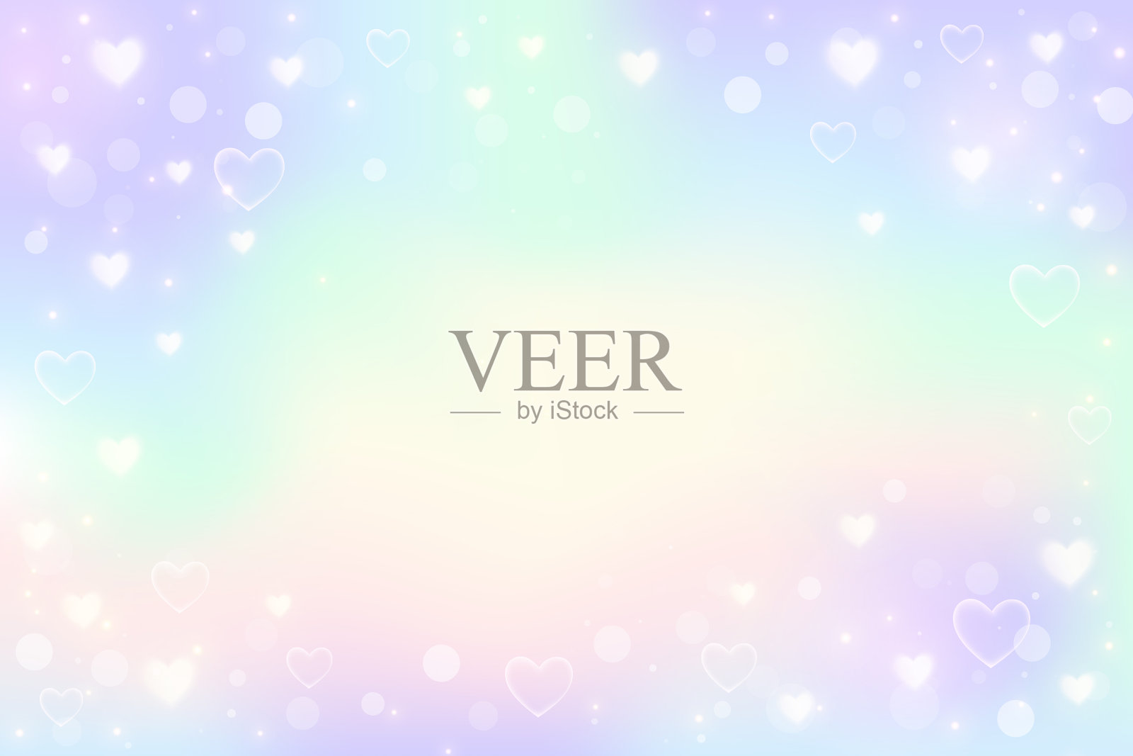 彩虹奇幻背景全息插画图片素材