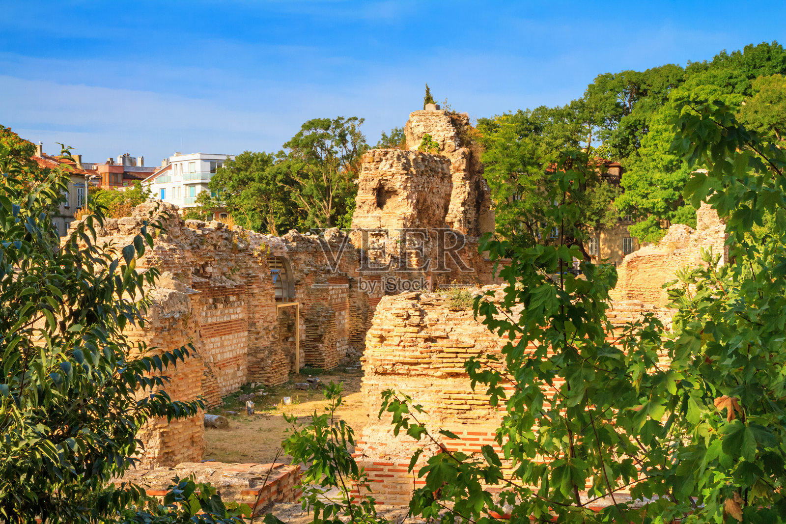 瓦尔纳城，古罗马奥德索斯的遗迹照片摄影图片