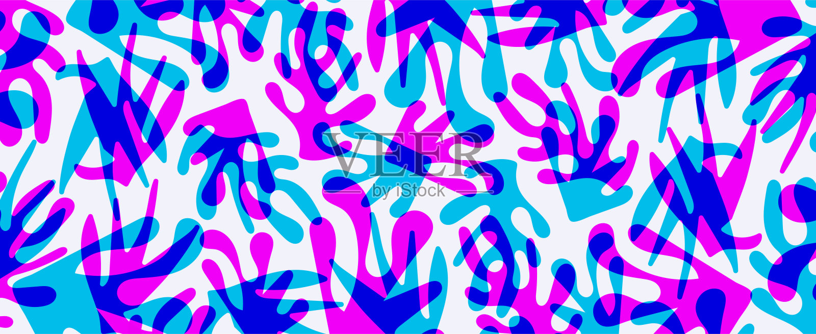 抽象艺术有机形状在一个时髦的极简风格。插画图片素材