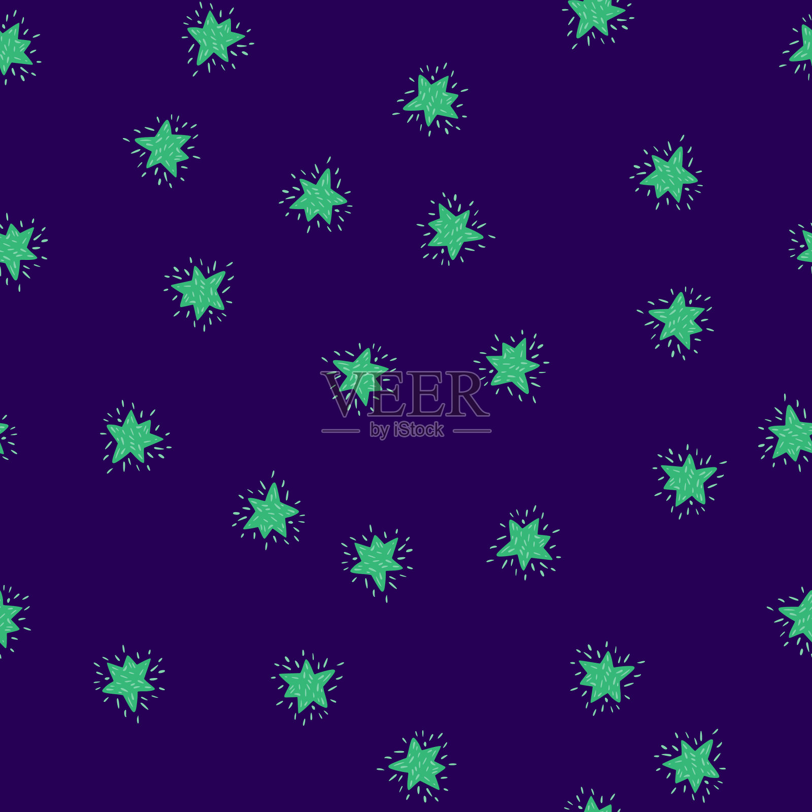 星星无缝图案可爱节日背景插画图片素材
