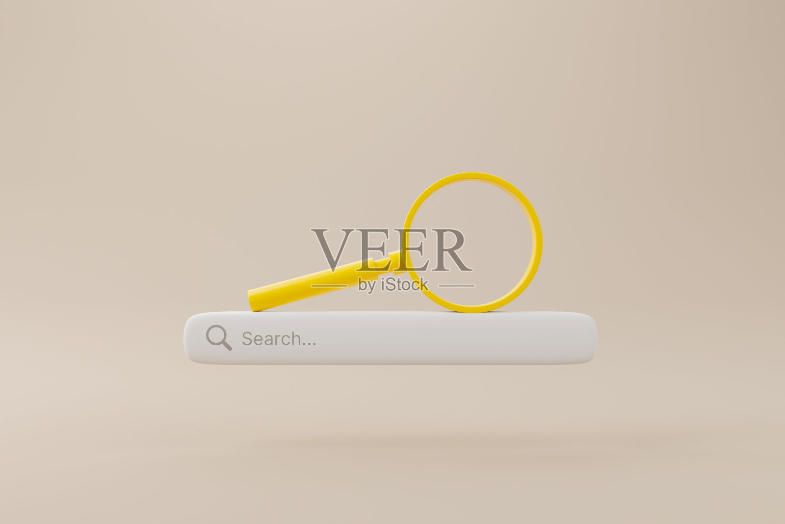 背景上的搜索栏和放大镜。检索互联网联网概念的信息数据。3 d渲染图照片摄影图片