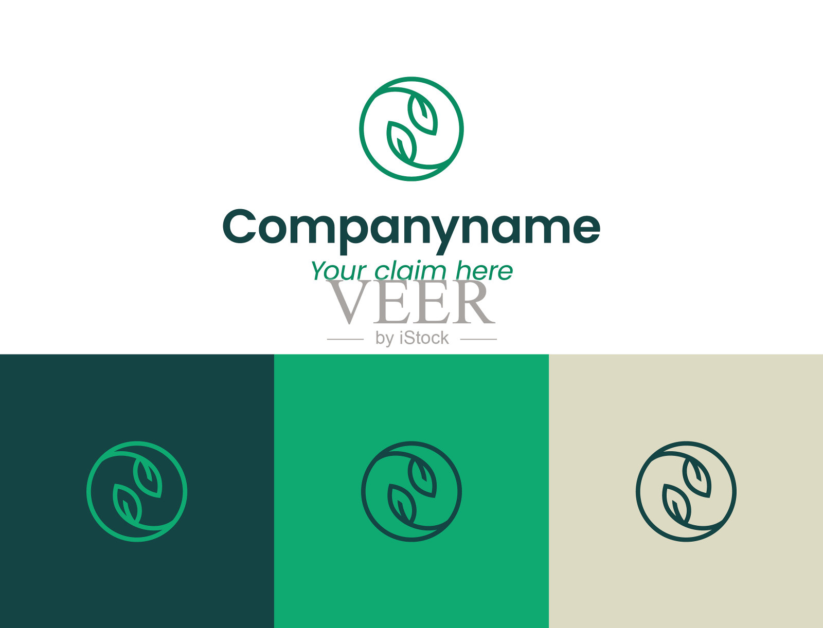 圆叶符号插画图片素材