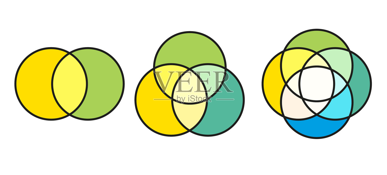 维恩图圆圈图信息图图标素材