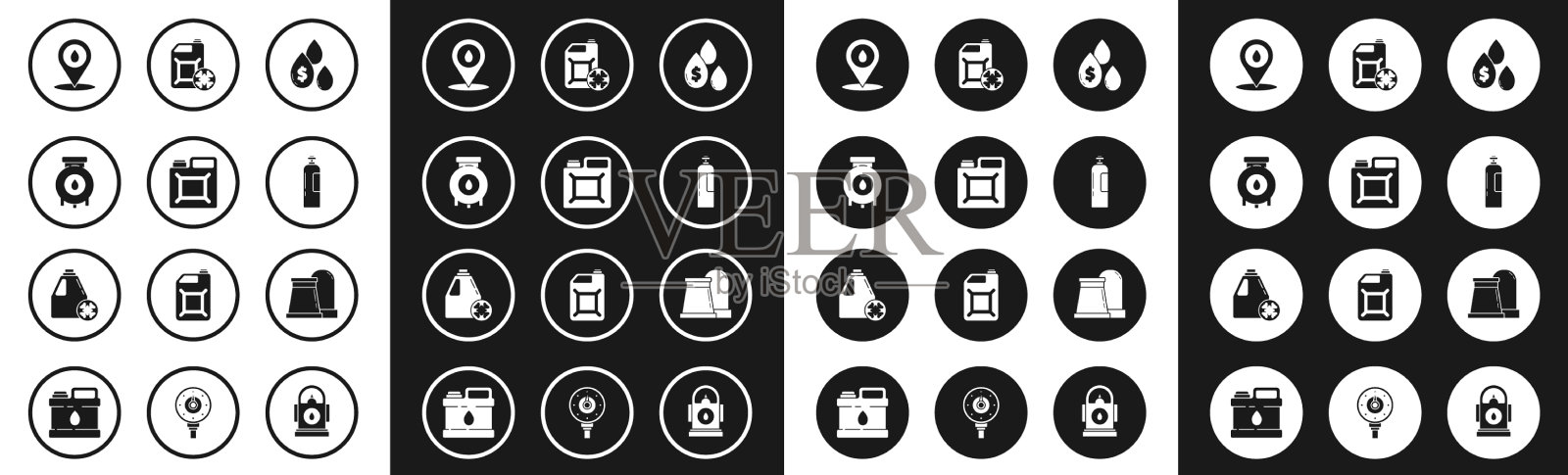 用美元符号筒装油滴图标素材