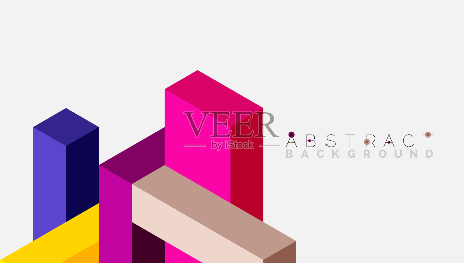 抽象背景三维立方体立方体元素和插画图片素材