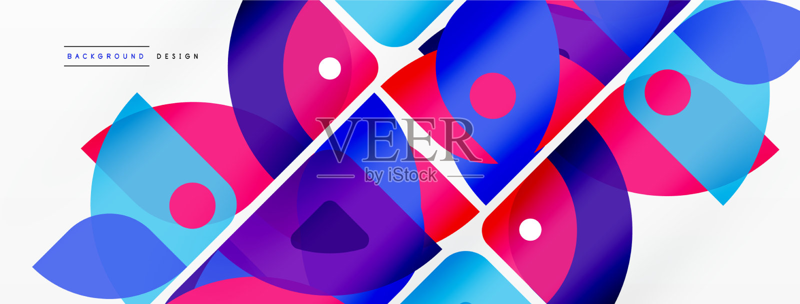 彩色最小几何抽象背景插画图片素材