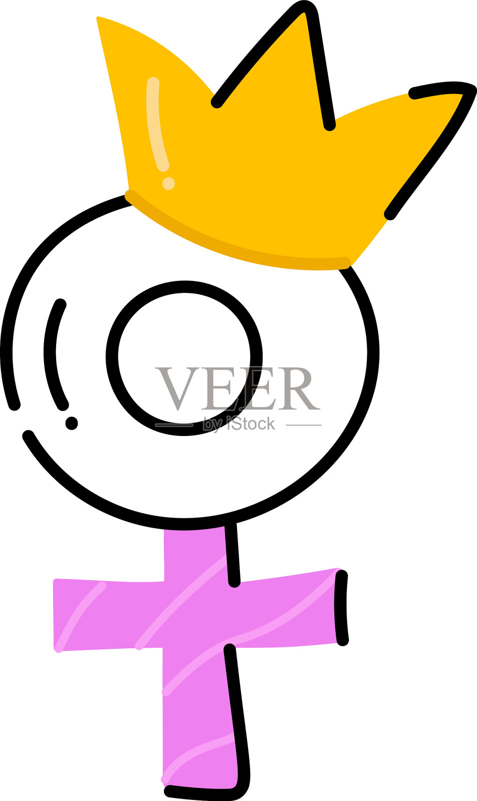 女王的性别插画图片素材