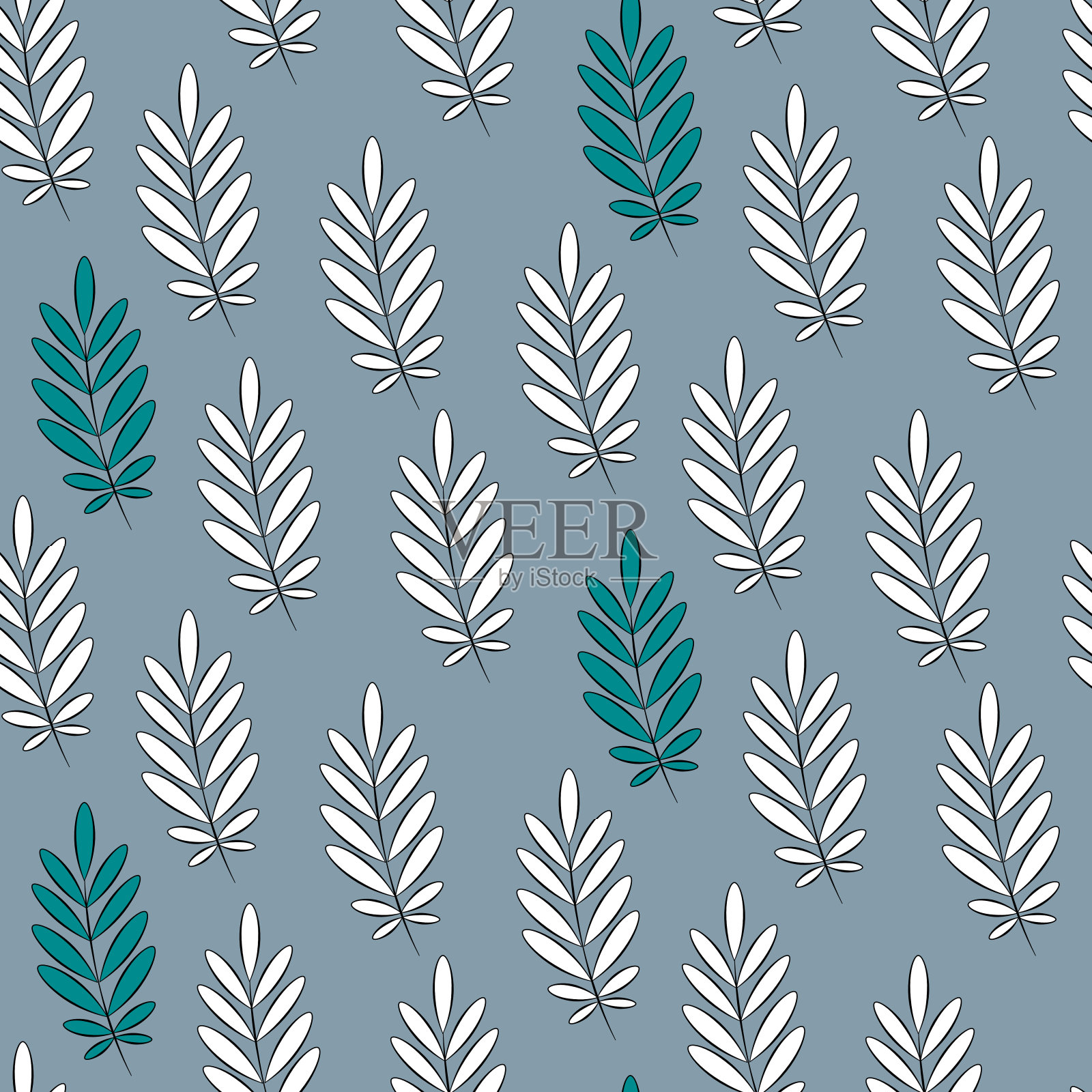 叶子无缝半滴模式插画图片素材