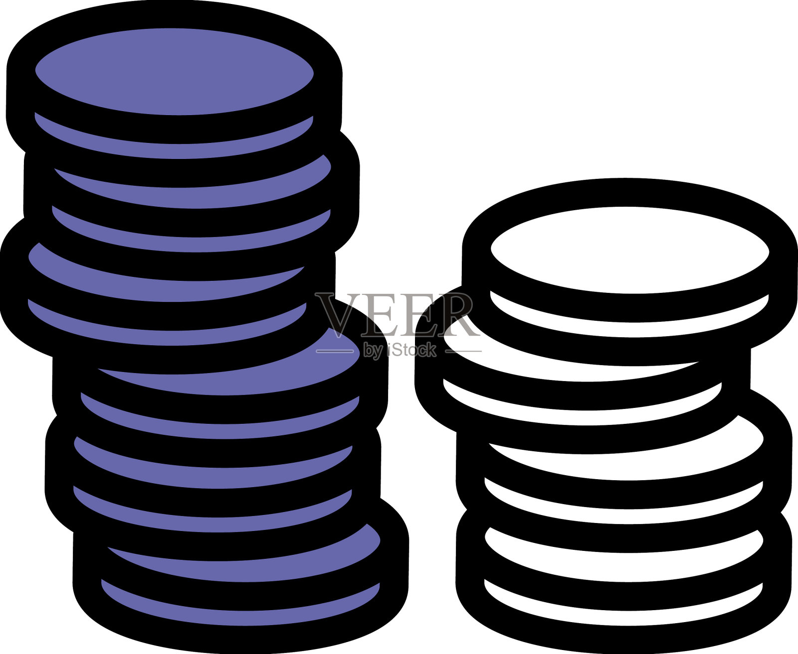 一堆硬币的图标设计元素图片