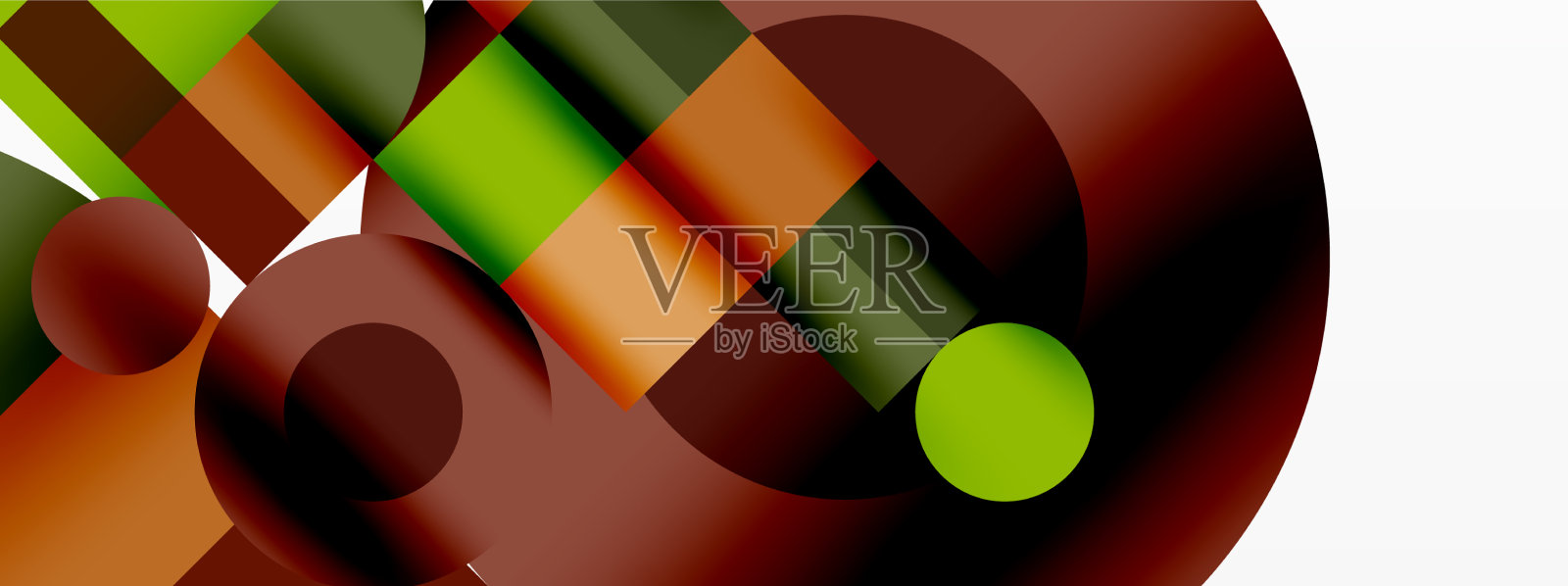 美丽的抽象背景圆圈三角形插画图片素材