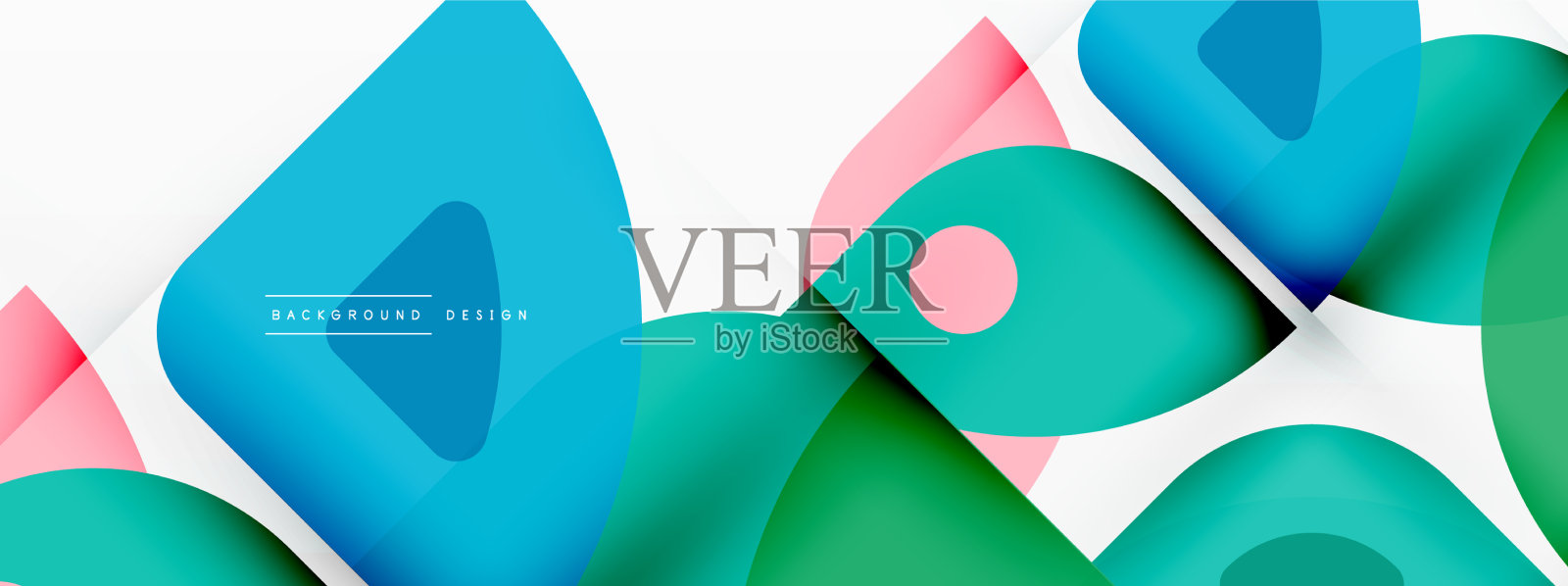 彩色最小几何抽象背景插画图片素材