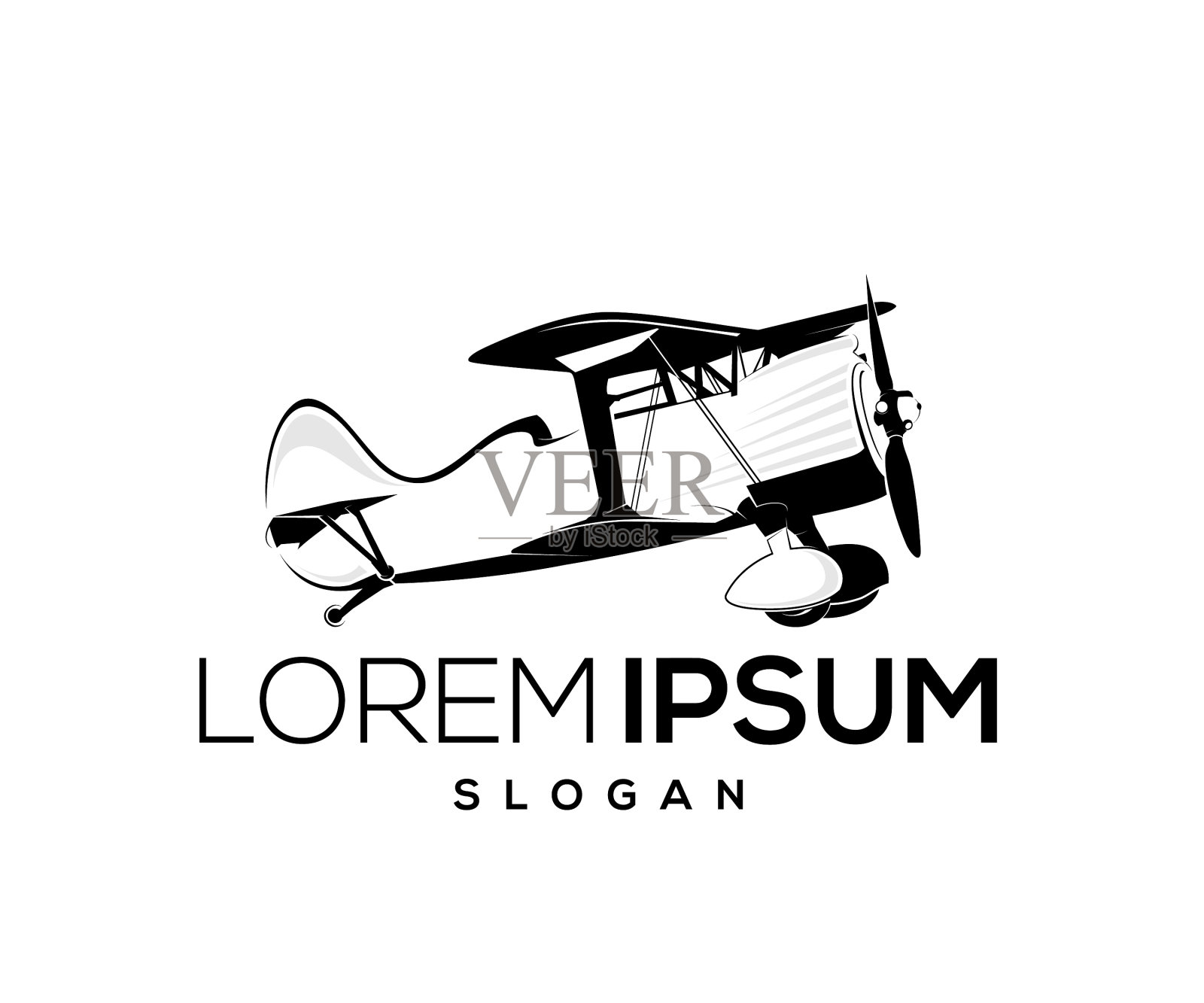 经典战斗机标志剪影设计插画图片素材